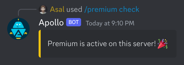 Check if Premium is active