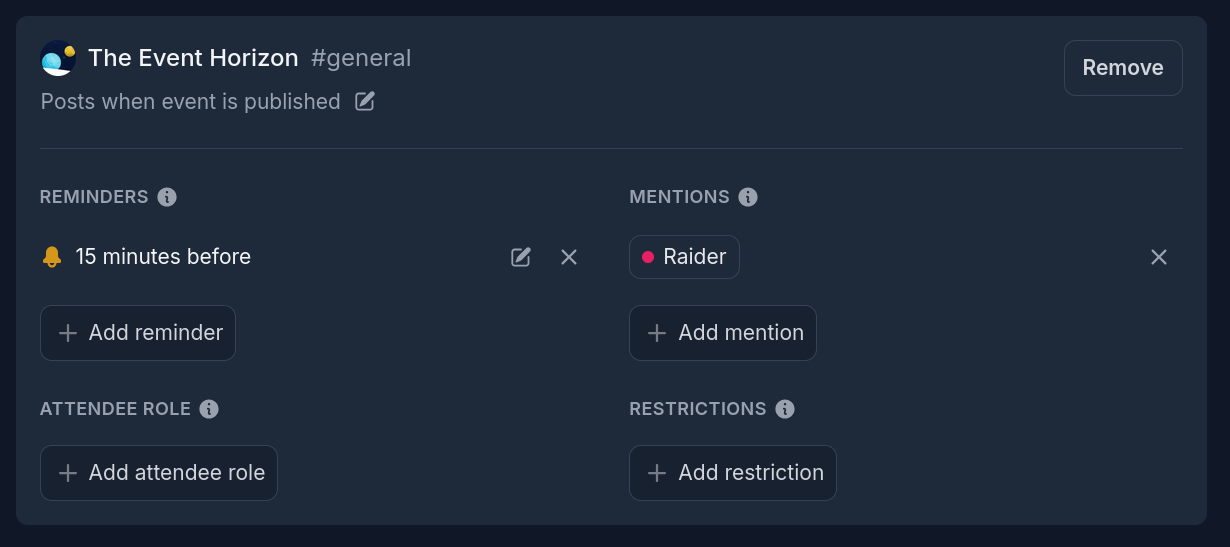 The default post time on a new connection